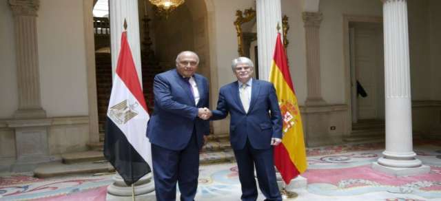 وزير الخارجية المصري ونظيره الإسباني  