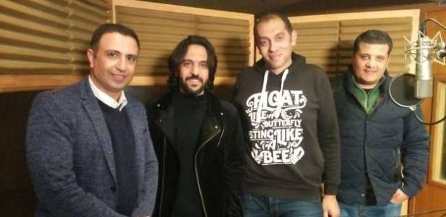 بهاء سلطان مع فريق عمل الأغنية