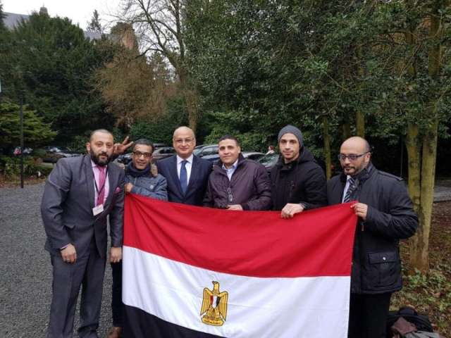 أعضاء اتحاد شباب مصر في الخارج ببروكسل
