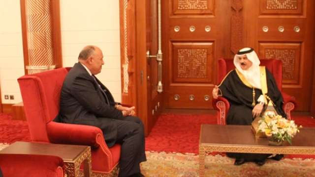  الملك حمد بن عيسى آل خليفة ملك مملكة البحرين و وزير الخارجية سامح شكري
