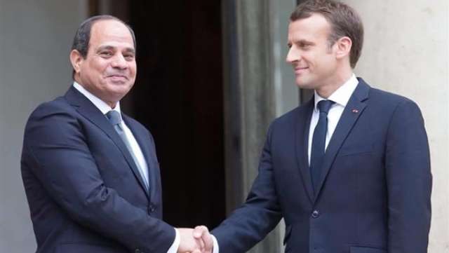 الرئيس عبد الفتاح السيسي و الرئيس الفرنسي إيمانويل ماكرون