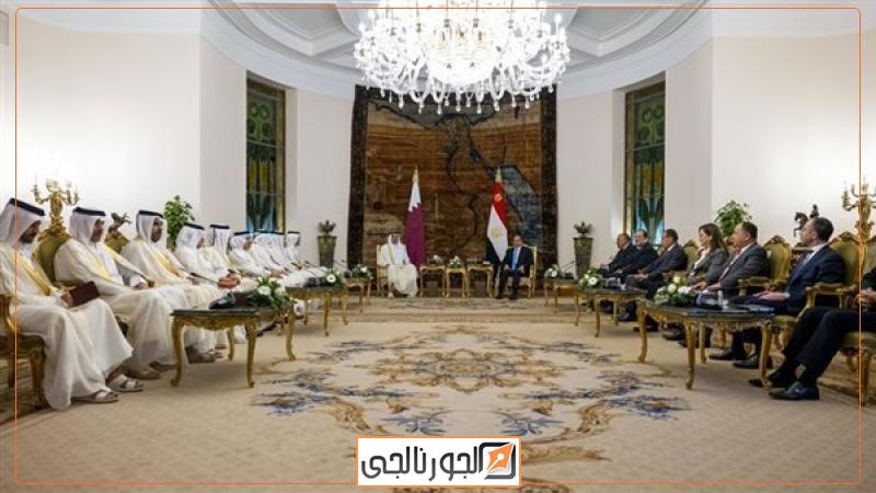 أخبار  الرئيس عبد الفتاح السيسي الأمير تميم بن حمد آل ثاني