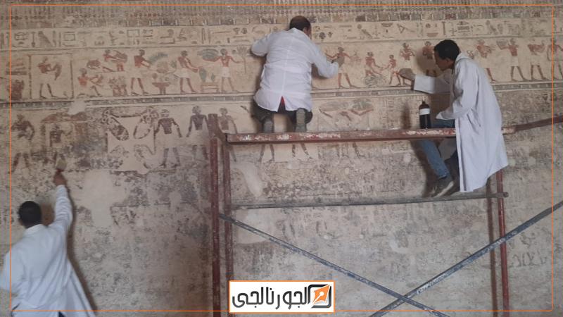 أخبار ترميم المقبرتين 29 و33 بمنطقة بنى حسن