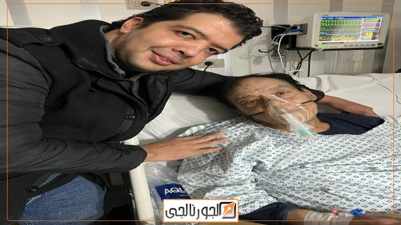 الدكتور نور أبو حساب برفقة الموسيقار حلمي بكر بالمستشفي