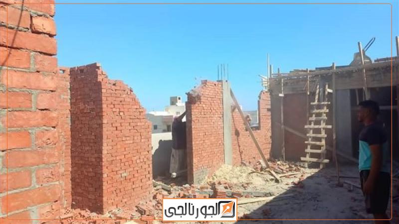 محافظات  حملة لإزالة المبانى المخالفة بالغردقة