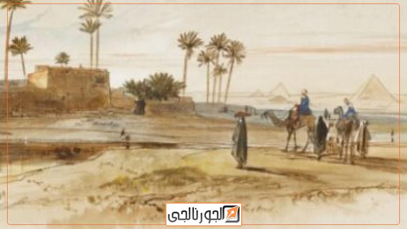 لوحة الاهرامات بالقرب من القاهرة