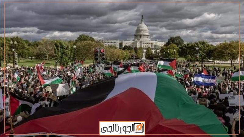 كايرو لايت  مظاهرة داعمة لـ فلسطين بأمريكا