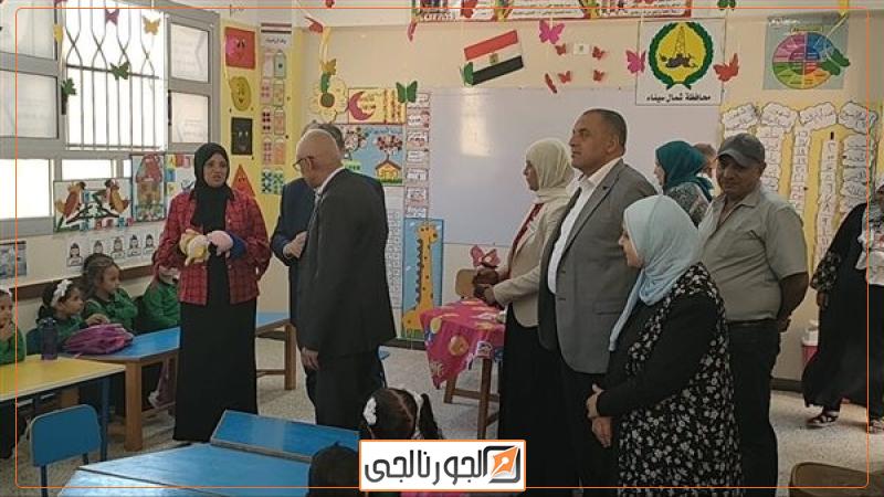 محافظ شمال سيناء يتفقد مدارس إدارة العريش التعليمية