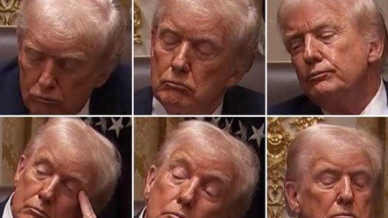 فيديو ترامب النائم في اجتماع حكومي يثير الجدل