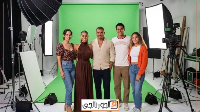 عمرو دياب مع أبنائه