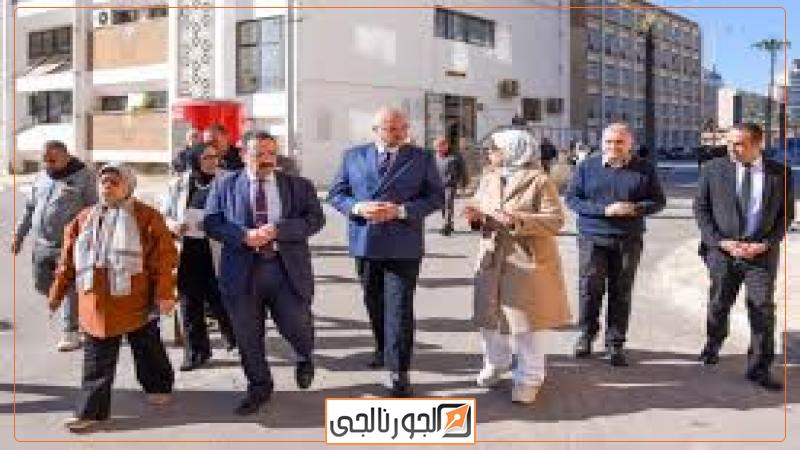 محافظ الإسكندرية من أمام مستشفى الشاطبي