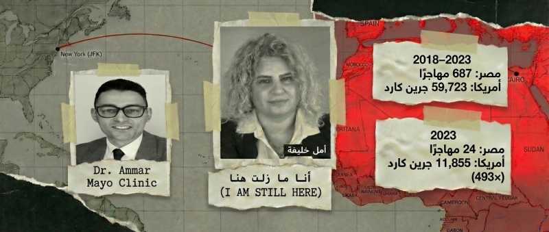 التحقيق الفائز بجائزة هيكل ونقابة الصحفيين لصحافة البيانات.. لغز اختفاء 99% من المهاجرين المصريين لأمريكا